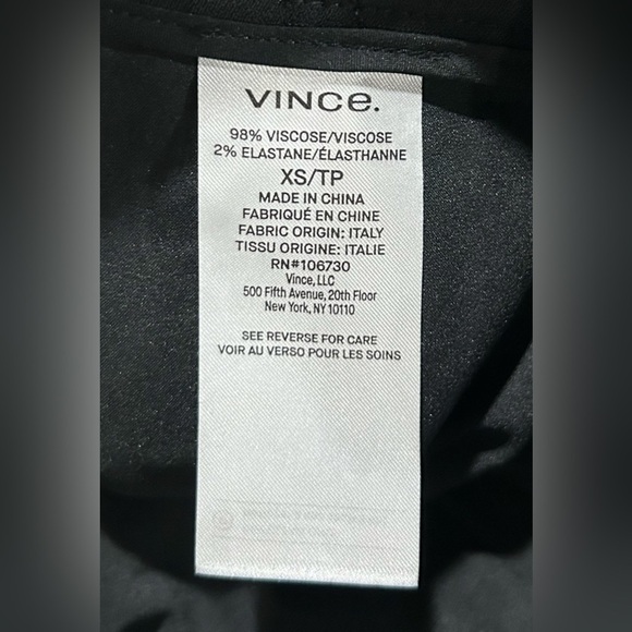 Vince Cuffed Drawstring Jogger Trouser Pants in Black XS - Picture 9 of 9